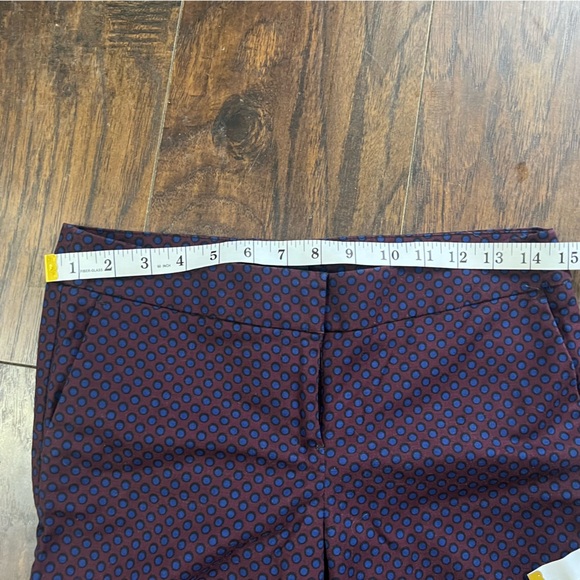 Halogen Polka Dot Printed Cotton Stretch Straight Leg Pants Size 2P - Picture 5 of 7